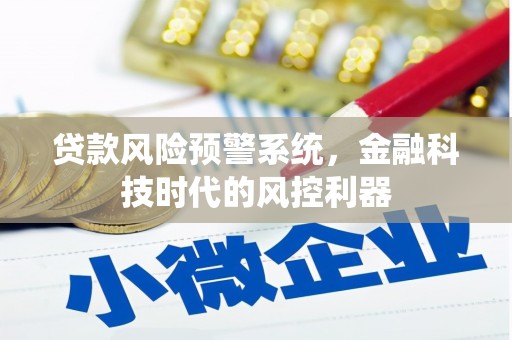 麻江贷款风险预警系统，金融科技时代的风控利器
