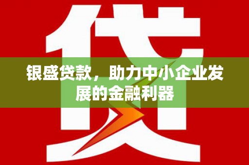 麻江银盛贷款，助力中小企业发展的金融利器