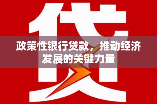 麻江政策性银行贷款，推动经济发展的关键力量