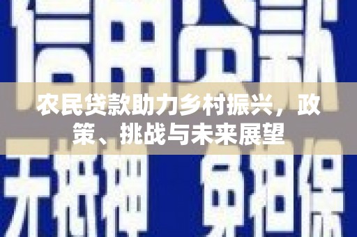 麻江农民贷款助力乡村振兴，政策、挑战与未来展望