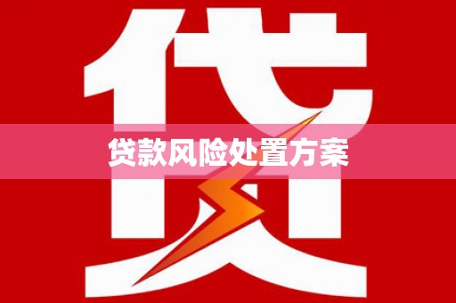 麻江贷款风险处置方案