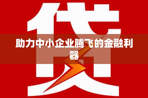 麻江助力中小企业腾飞的金融利器