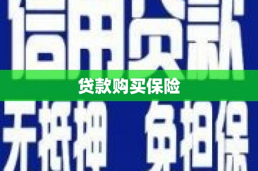 麻江贷款购买保险