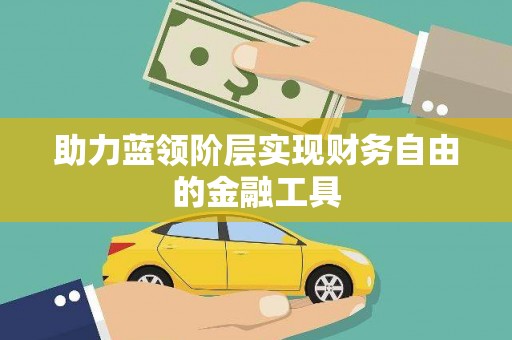 麻江助力蓝领阶层实现财务自由的金融工具