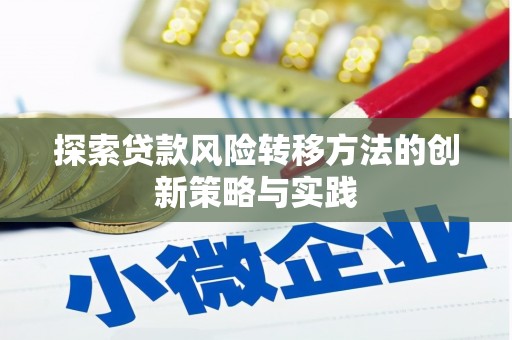 麻江探索贷款风险转移方法的创新策略与实践